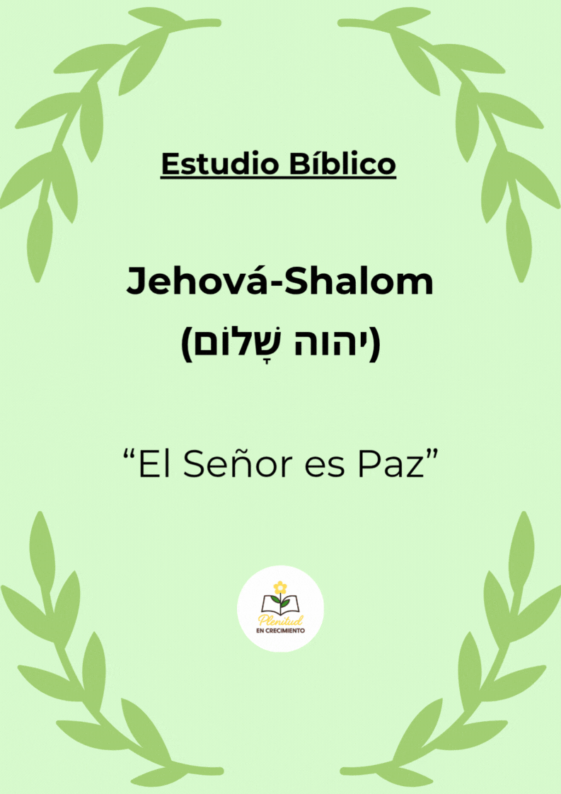 EB001 - Bible Study: "Jehovah-Shalom"