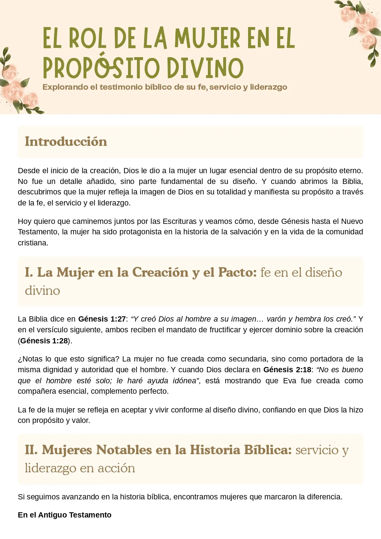 RF002 - The Role of Woman in God’s Divine Purpose